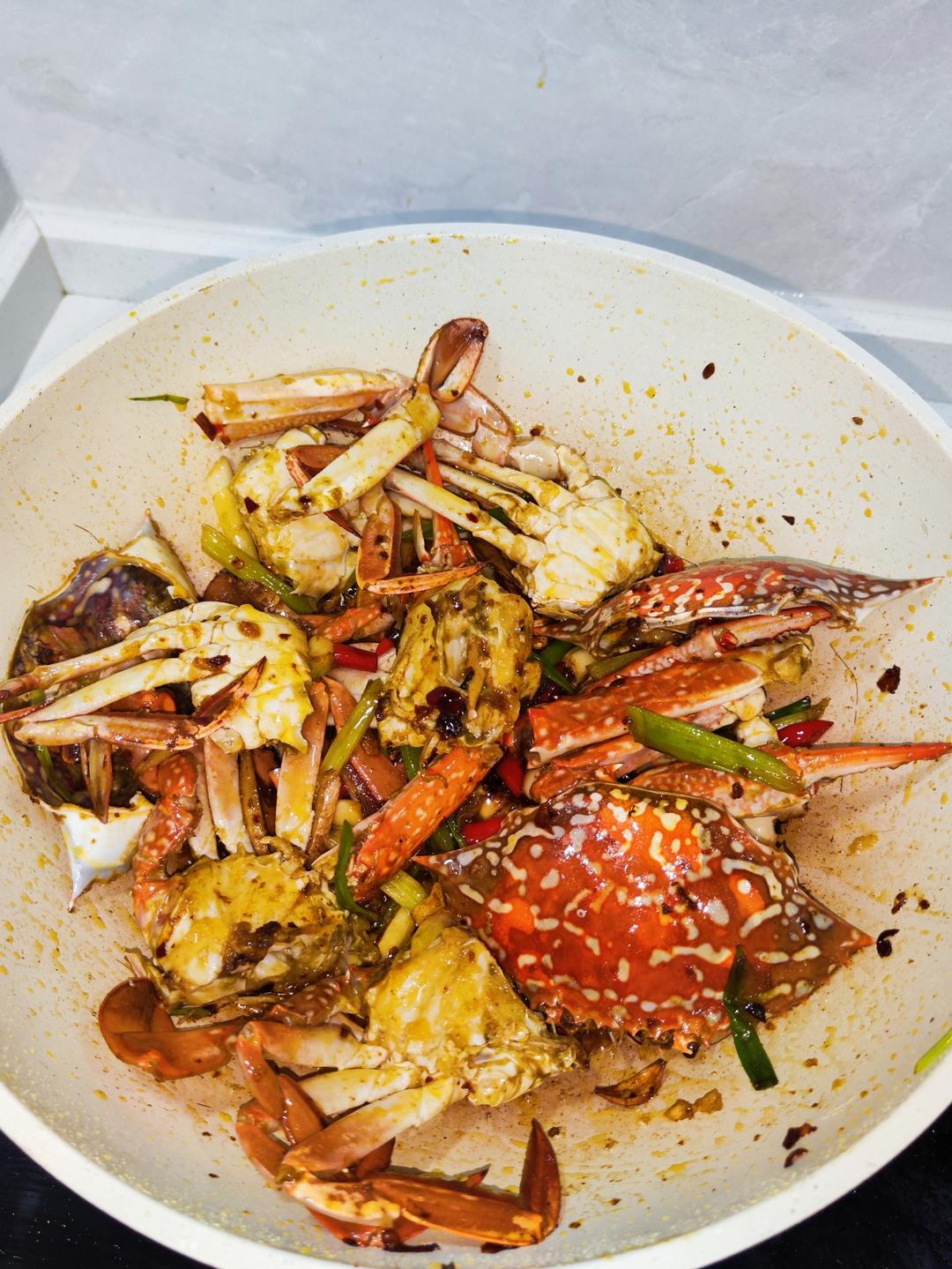 锅气十足🔥姜葱炒蟹