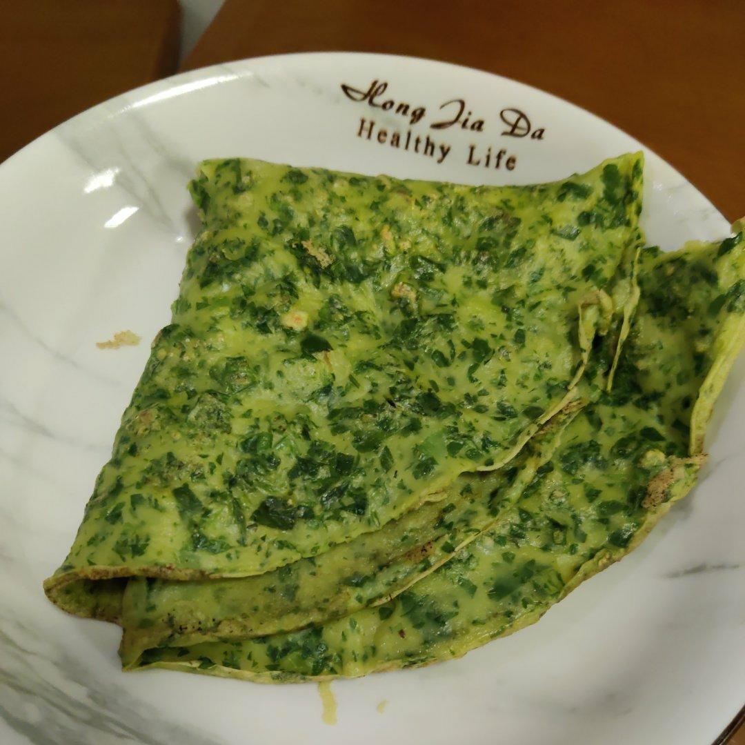 5分钟营养早餐❗️芹菜叶小饼
