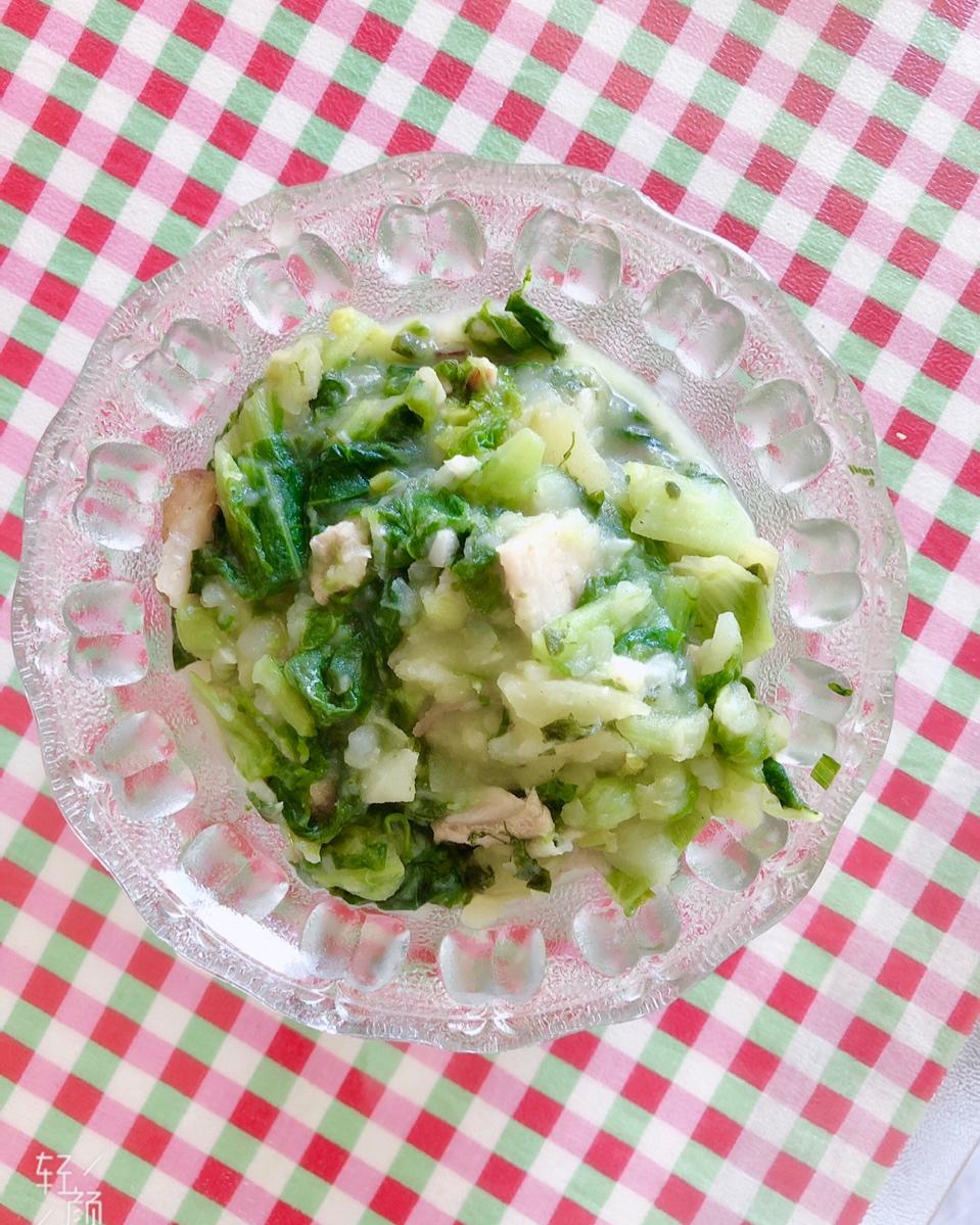 腌猪肉烩小白菜