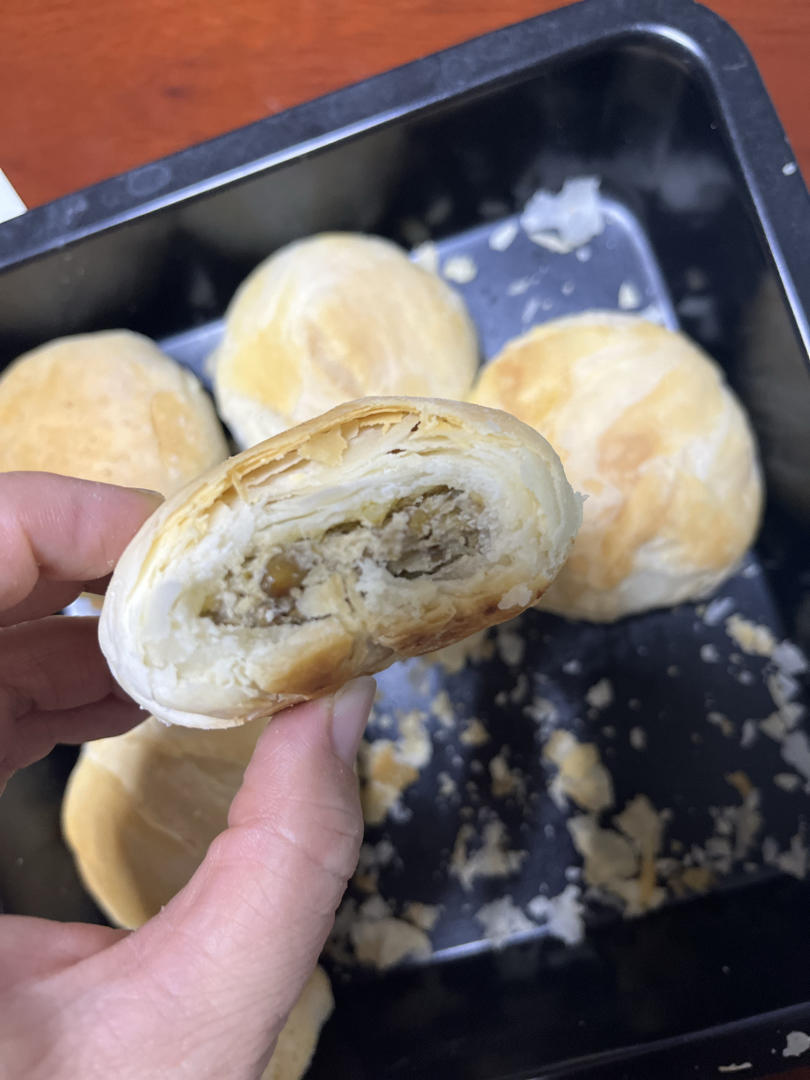 不翻车的酥皮绿豆饼（小美版）