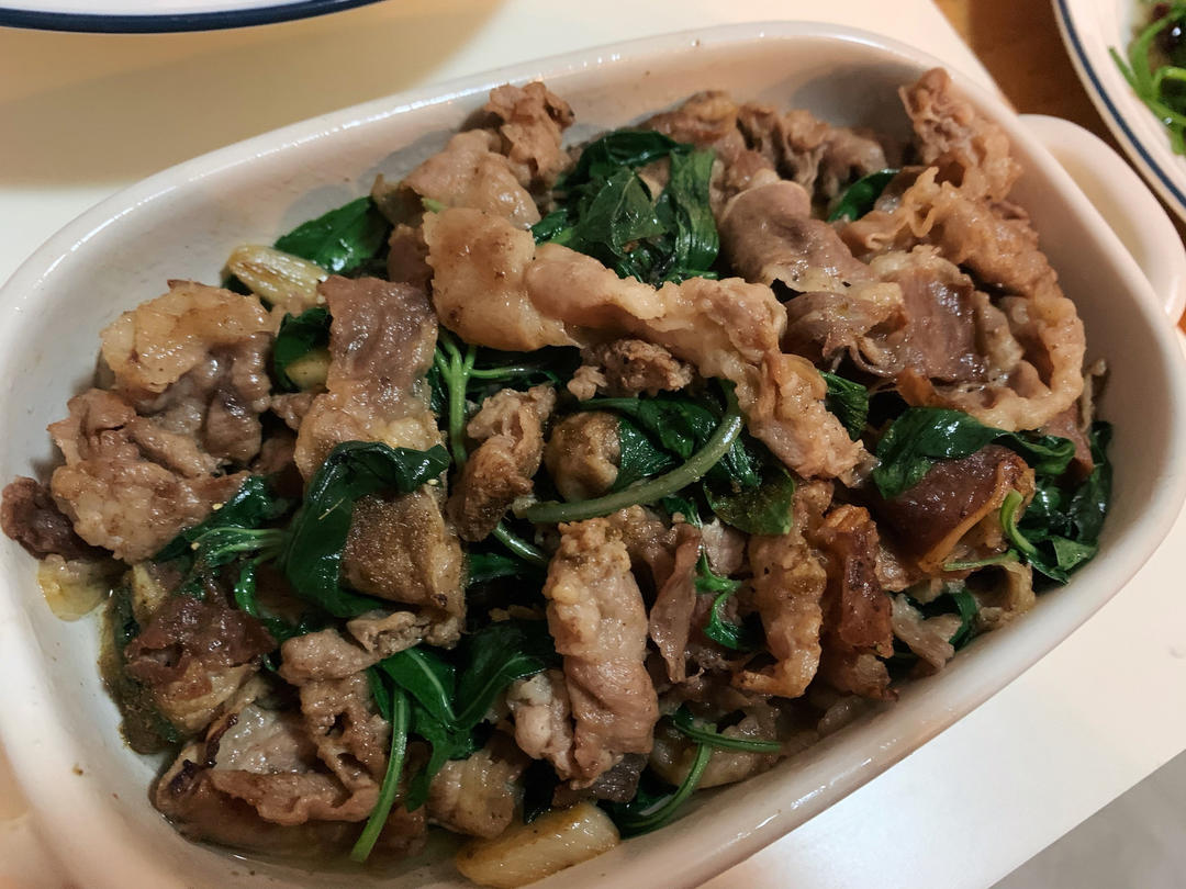 当九层塔遇上牛肉片