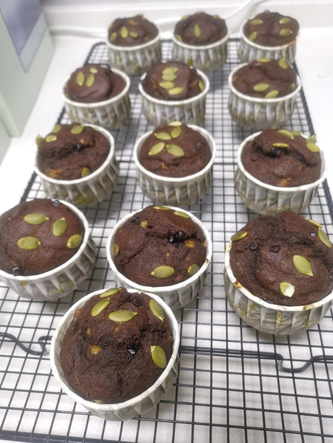 巧克力香蕉麦芬蛋糕