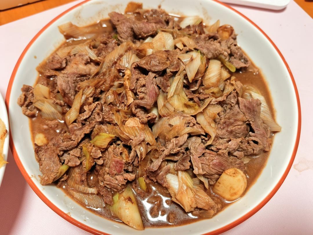 葱爆牛肉，牛肉鲜嫩是关键