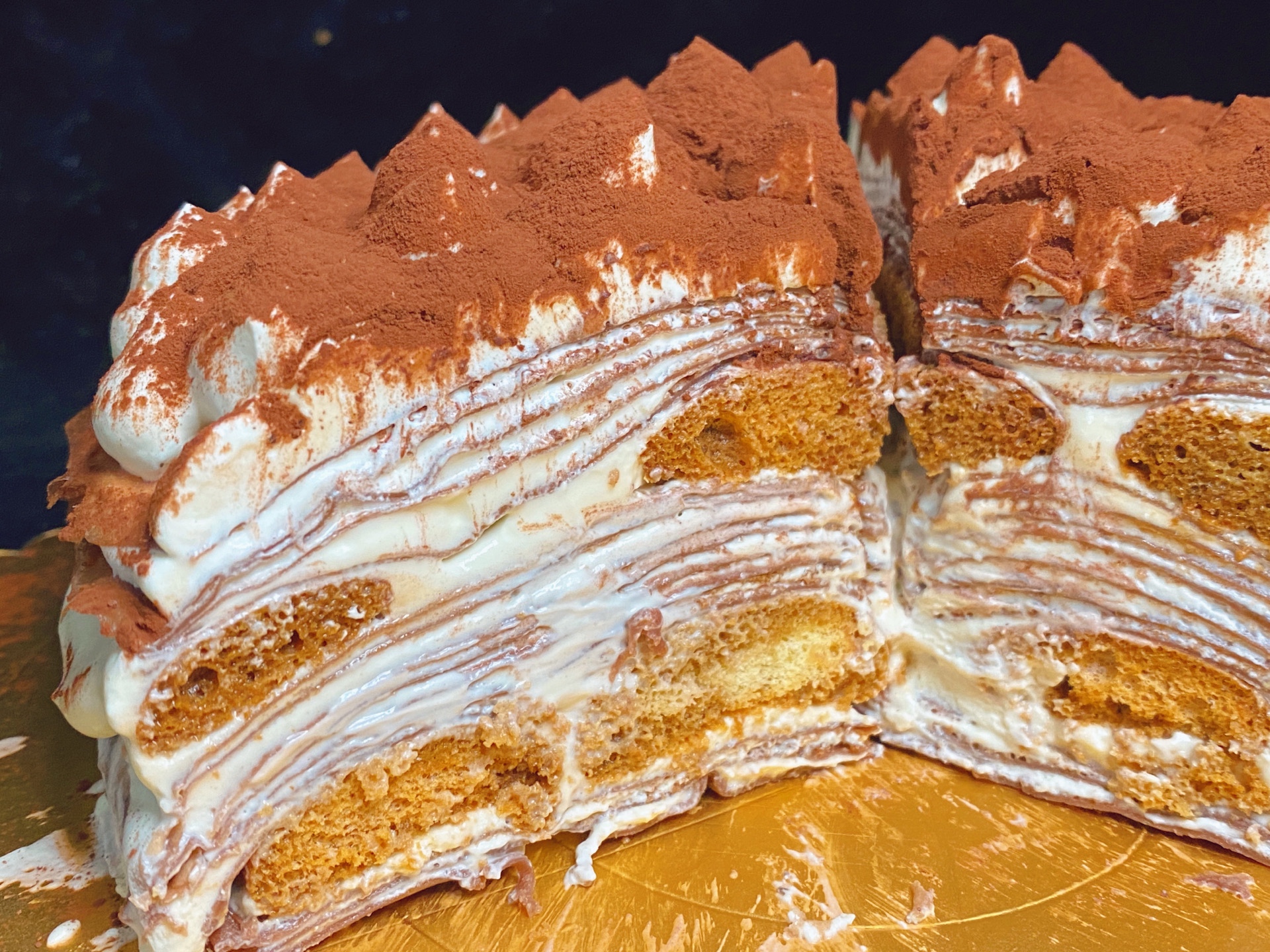 提拉米苏千层蛋糕                      超薄法式千层🍰的做法 步骤15
