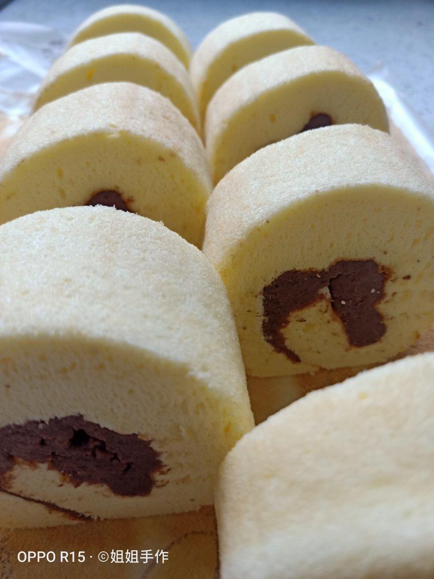 豆沙椰蓉蛋糕卷