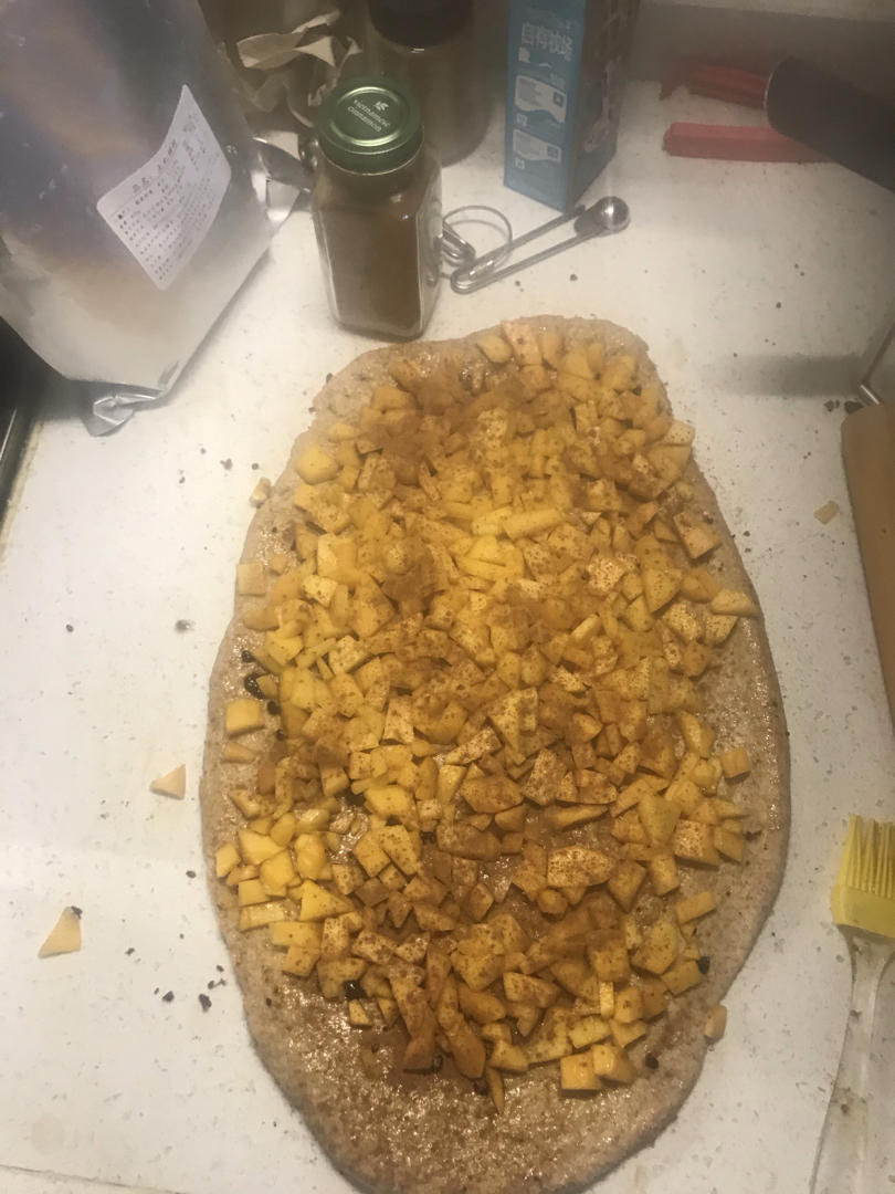 桃子燕麦酥糖吐司丨健康·烘焙