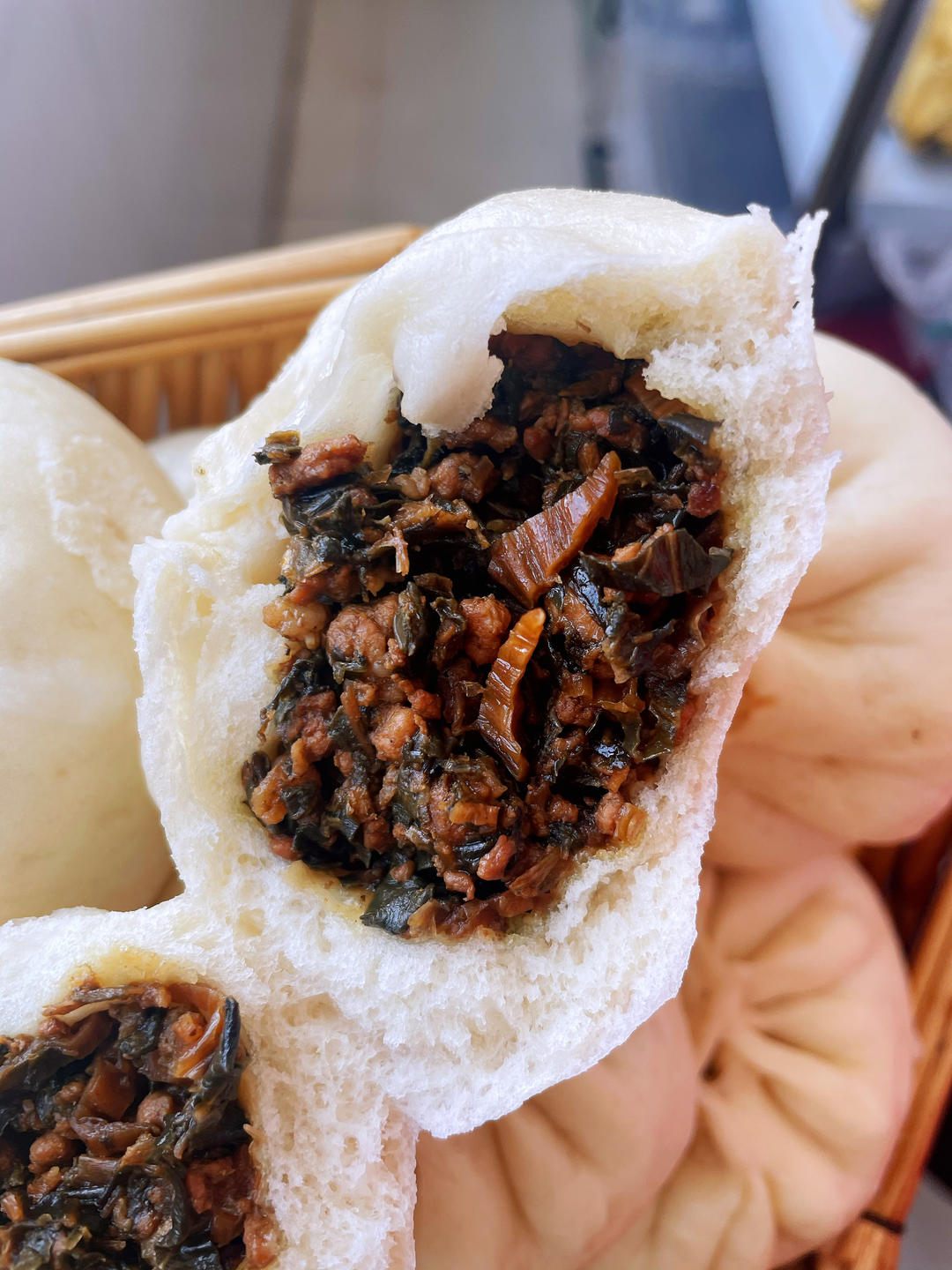 霉干菜肉包(一次发酵)