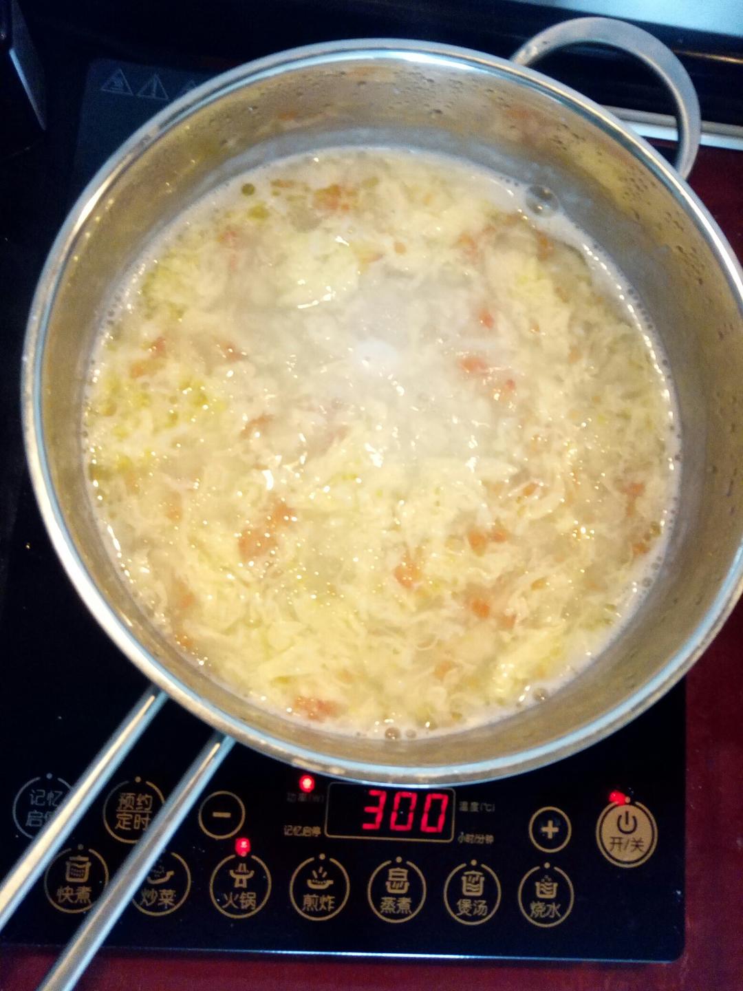 西红柿鸡蛋疙瘩汤