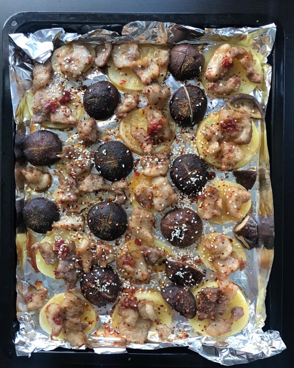 烤箱版土豆烤五花肉