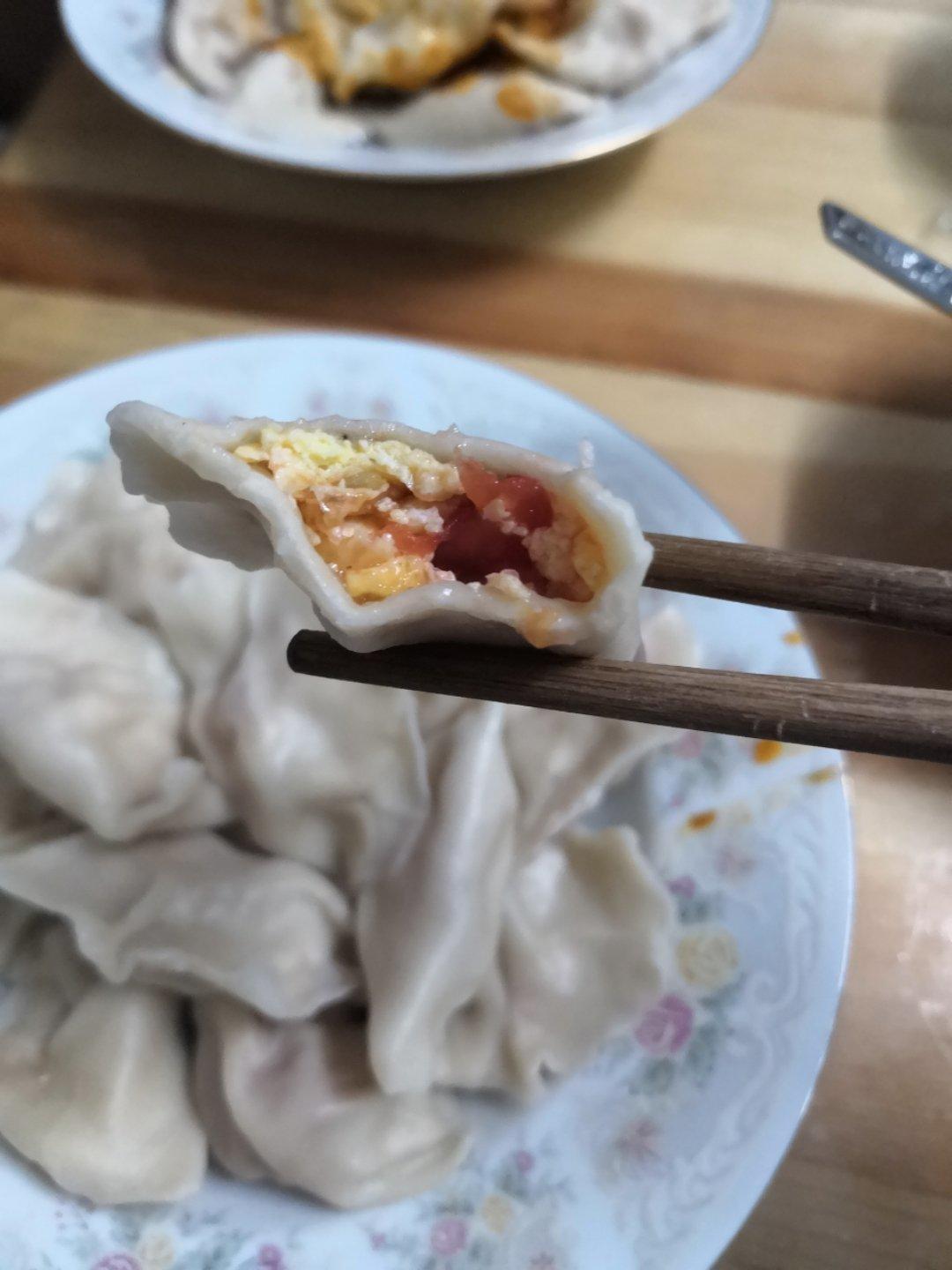 西红柿鸡蛋馅水饺