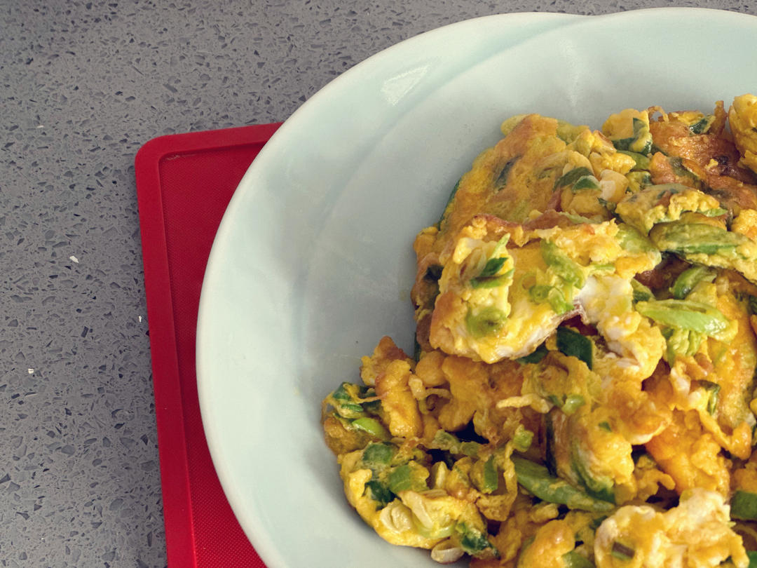 好吃的蒜苗炒鸡蛋