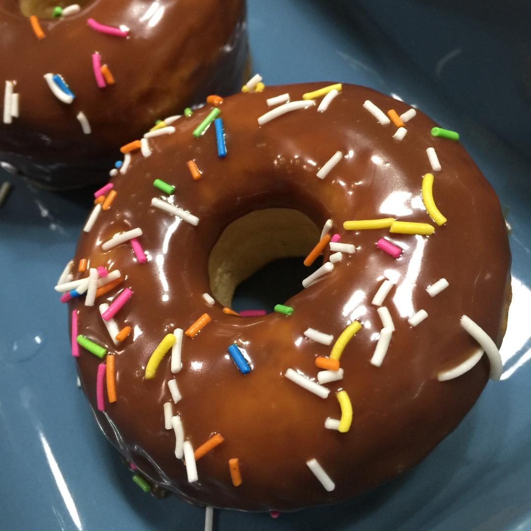 慢时光_下午茶做的烤箱版甜甜圈