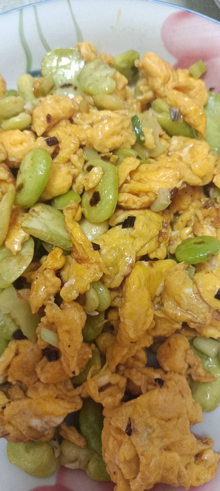 下饭菜！鸡蛋炒蚕豆米！一家人都爱吃！
