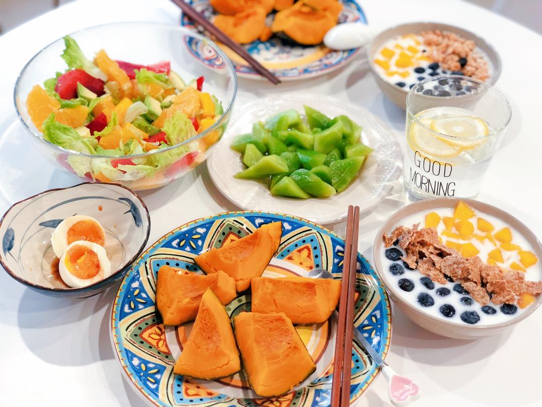 五彩水果蔬菜沙拉