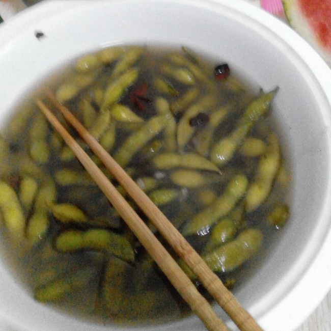 五香茶煮毛豆