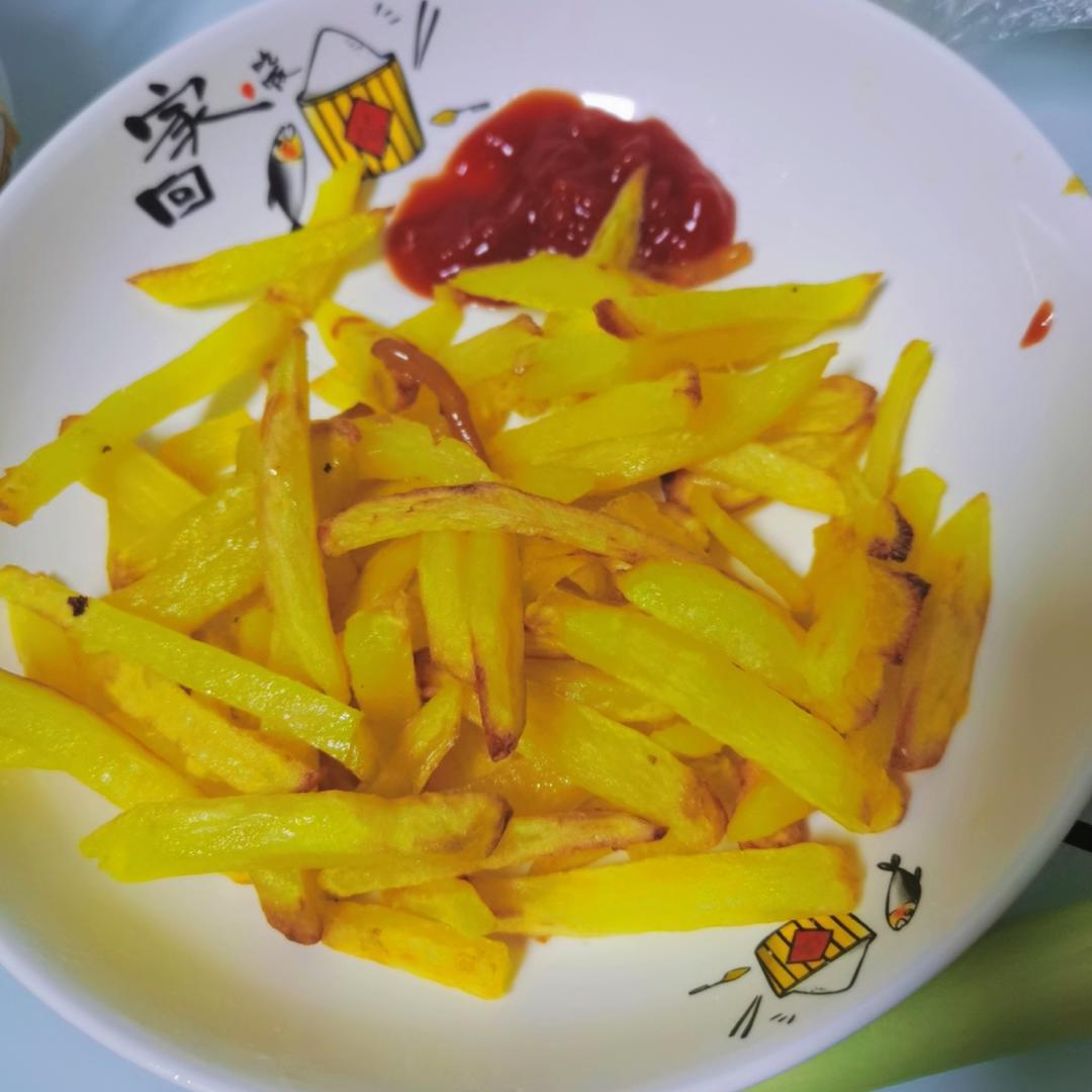 0失败！超简单！很省油！空气炸锅版薯条，现做现吃哦