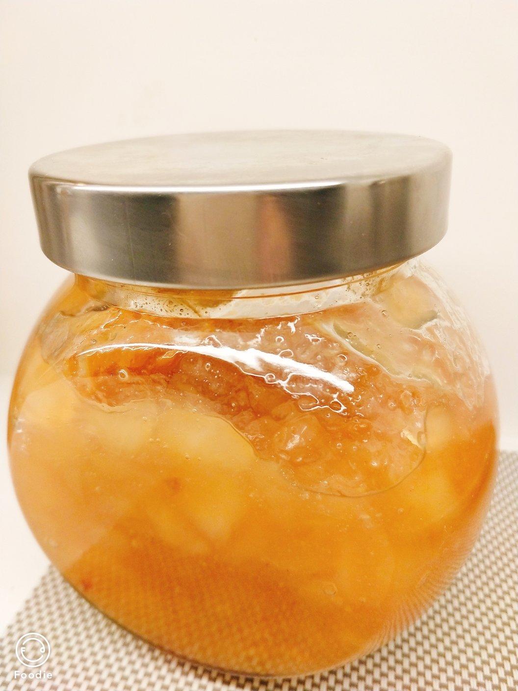 子娟妹做的大颗果肉水蜜桃果酱