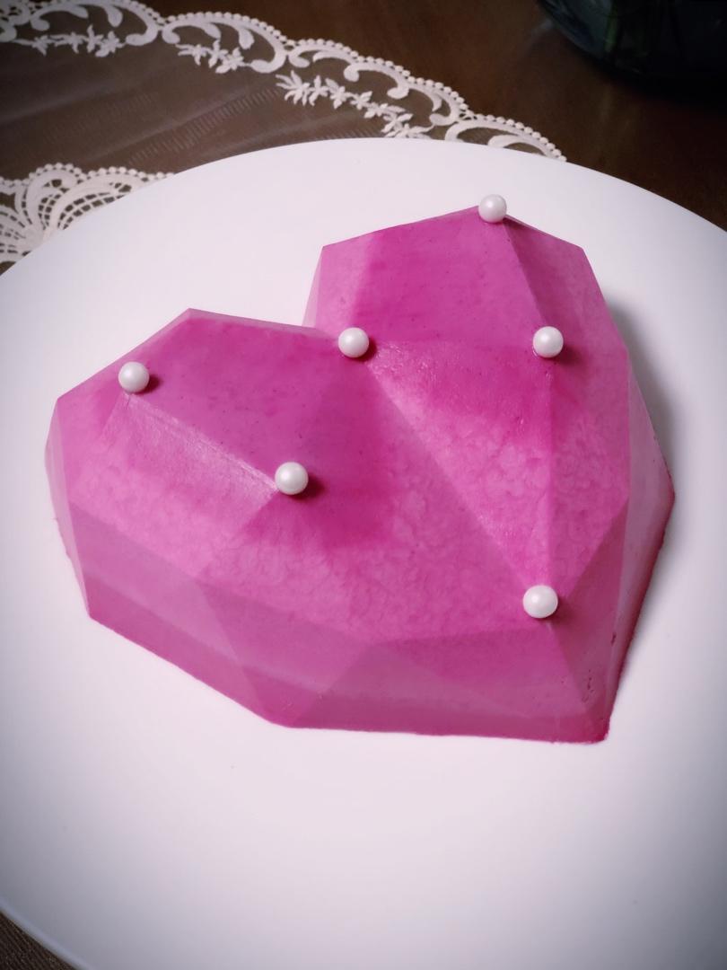 💎钻石心形火龙果慕斯💎