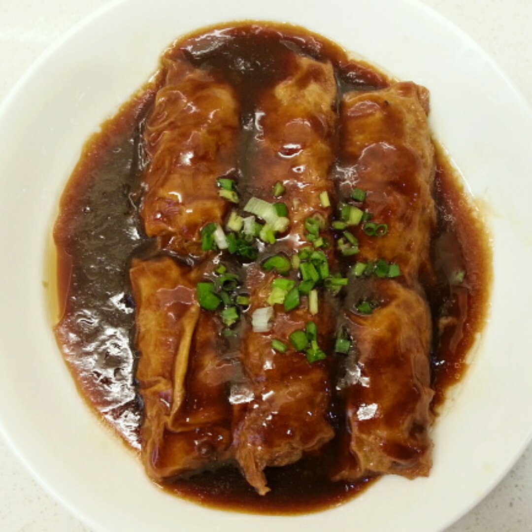 piyoamy做的豆腐衣包肉