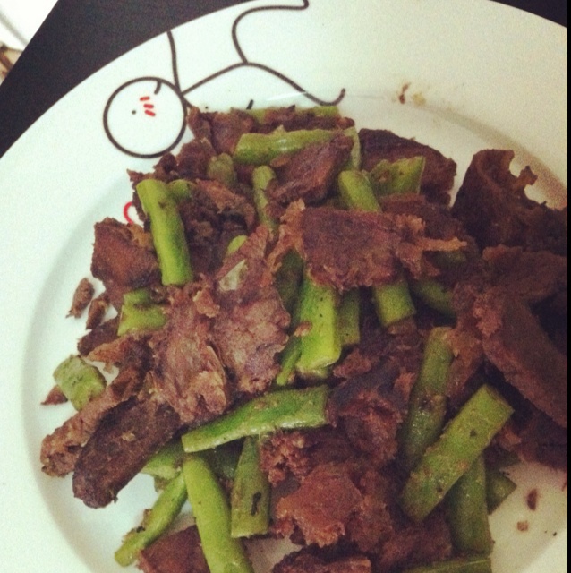 豆角炒牛肉