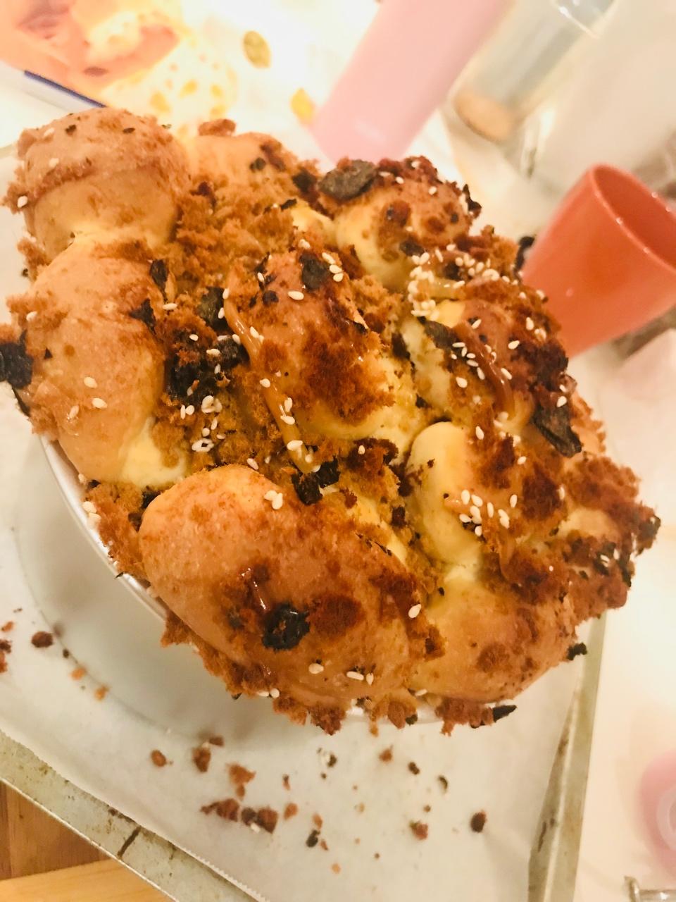 肉松手撕面包—超软会爆浆的面包哟