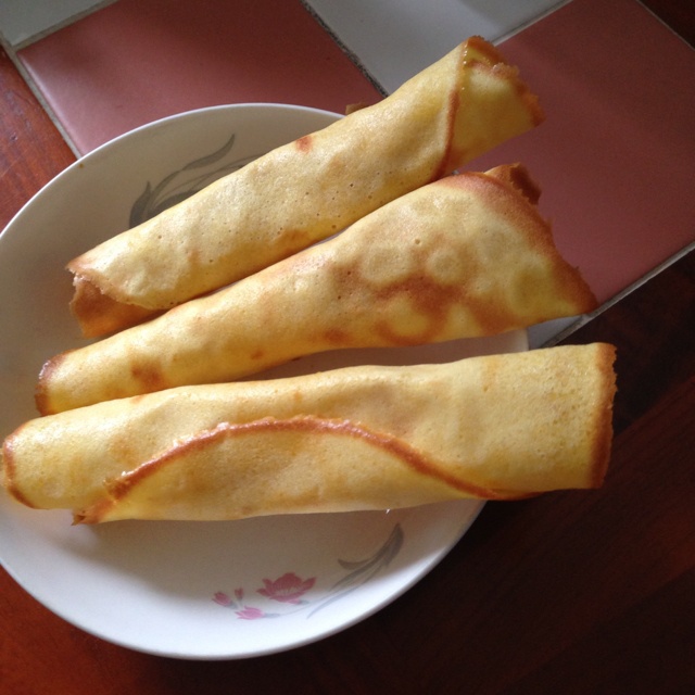平底锅脆皮蛋卷