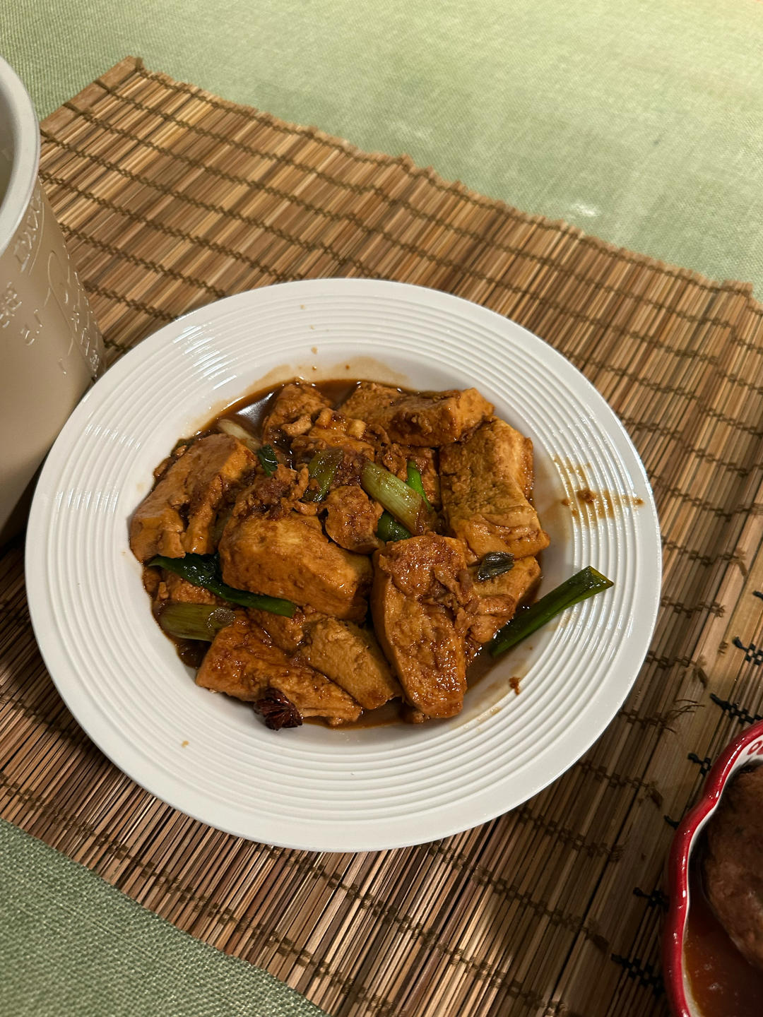 葱烧豆腐