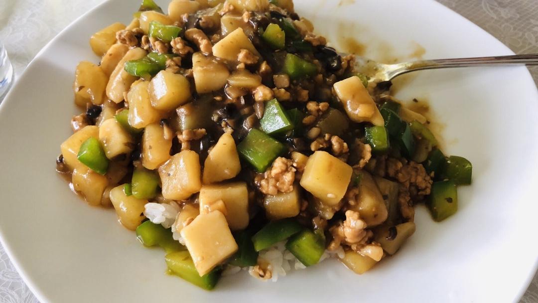 ㊙️香菇土豆肉沫拌饭❗️比外卖还好吃