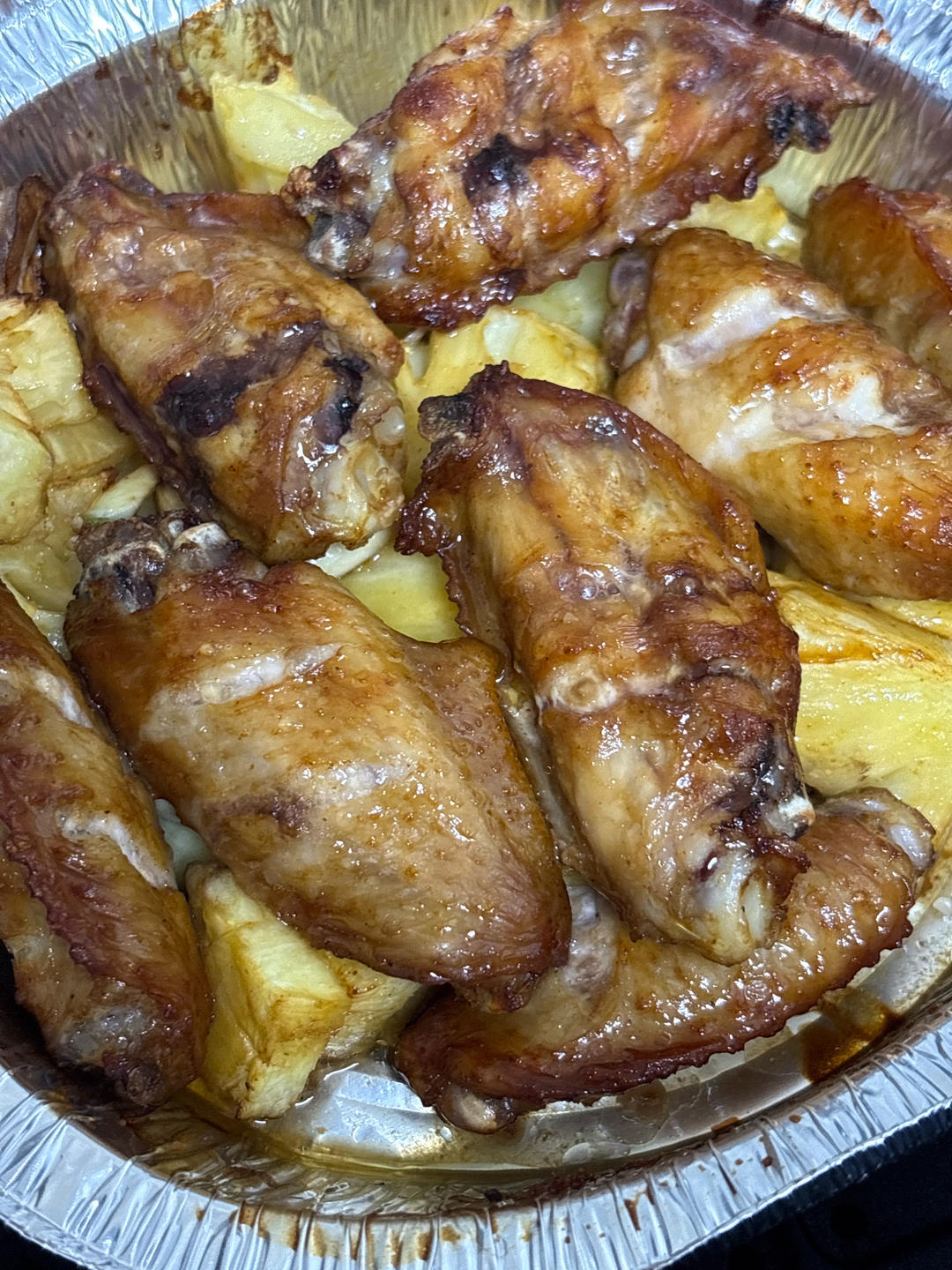 空气炸锅版菠萝鸡翅