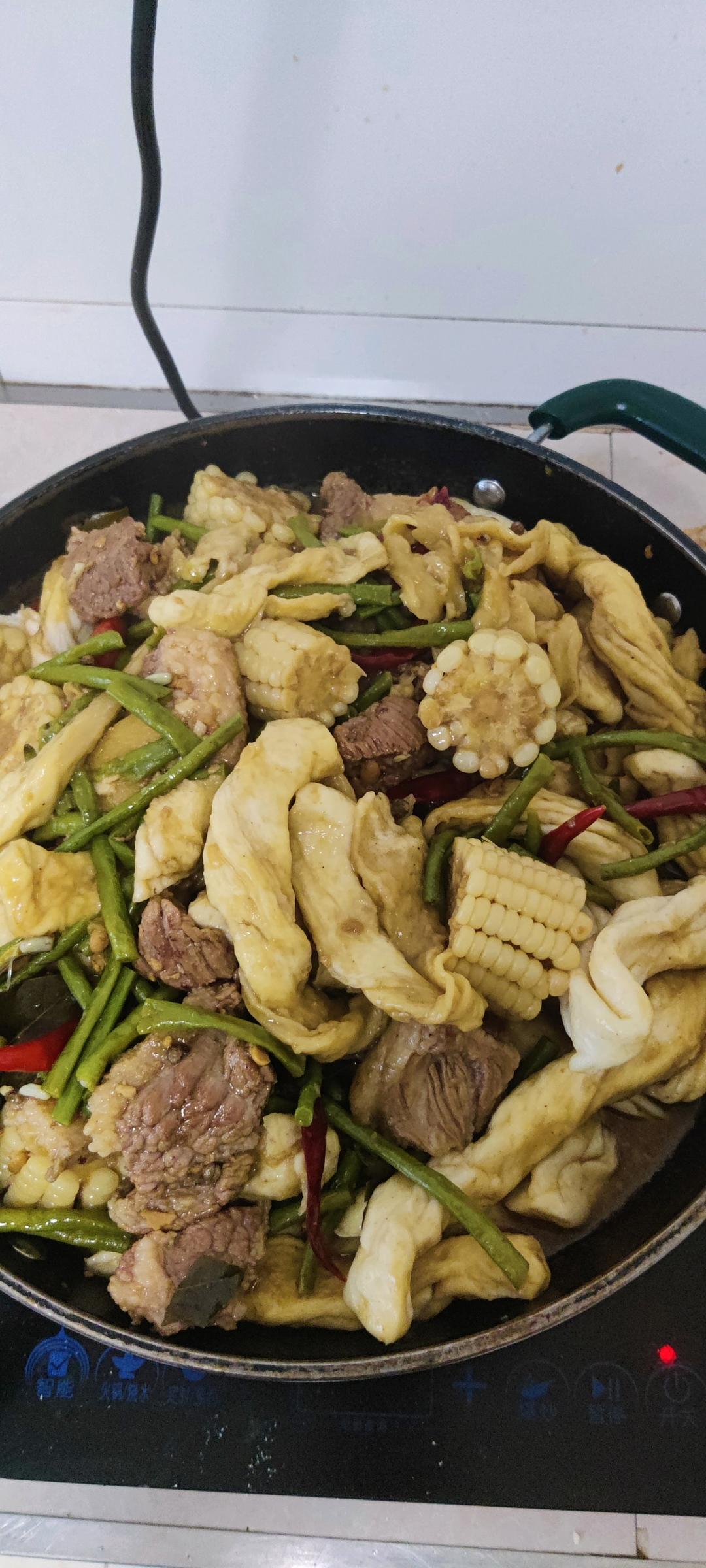 排骨豆角焖卷子