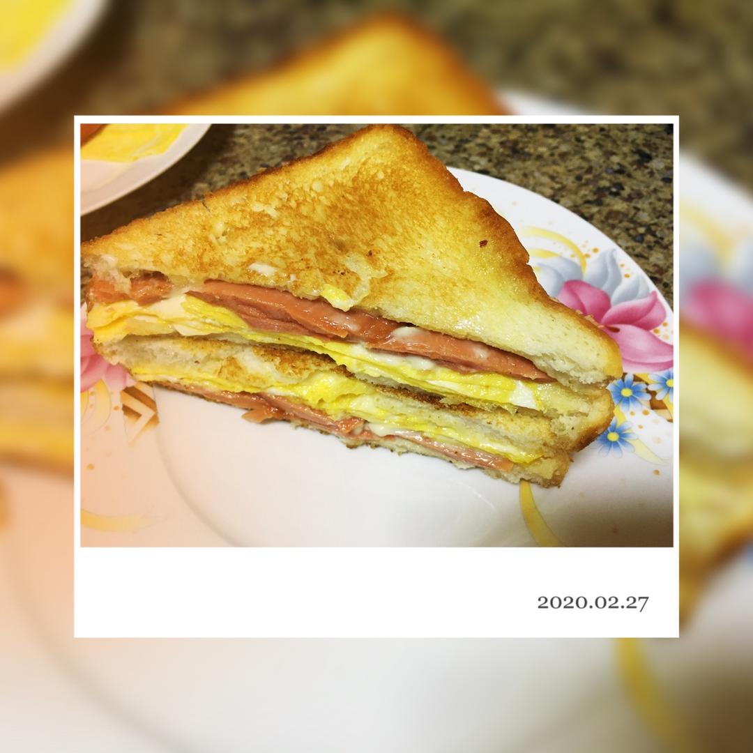 平底锅版三明治