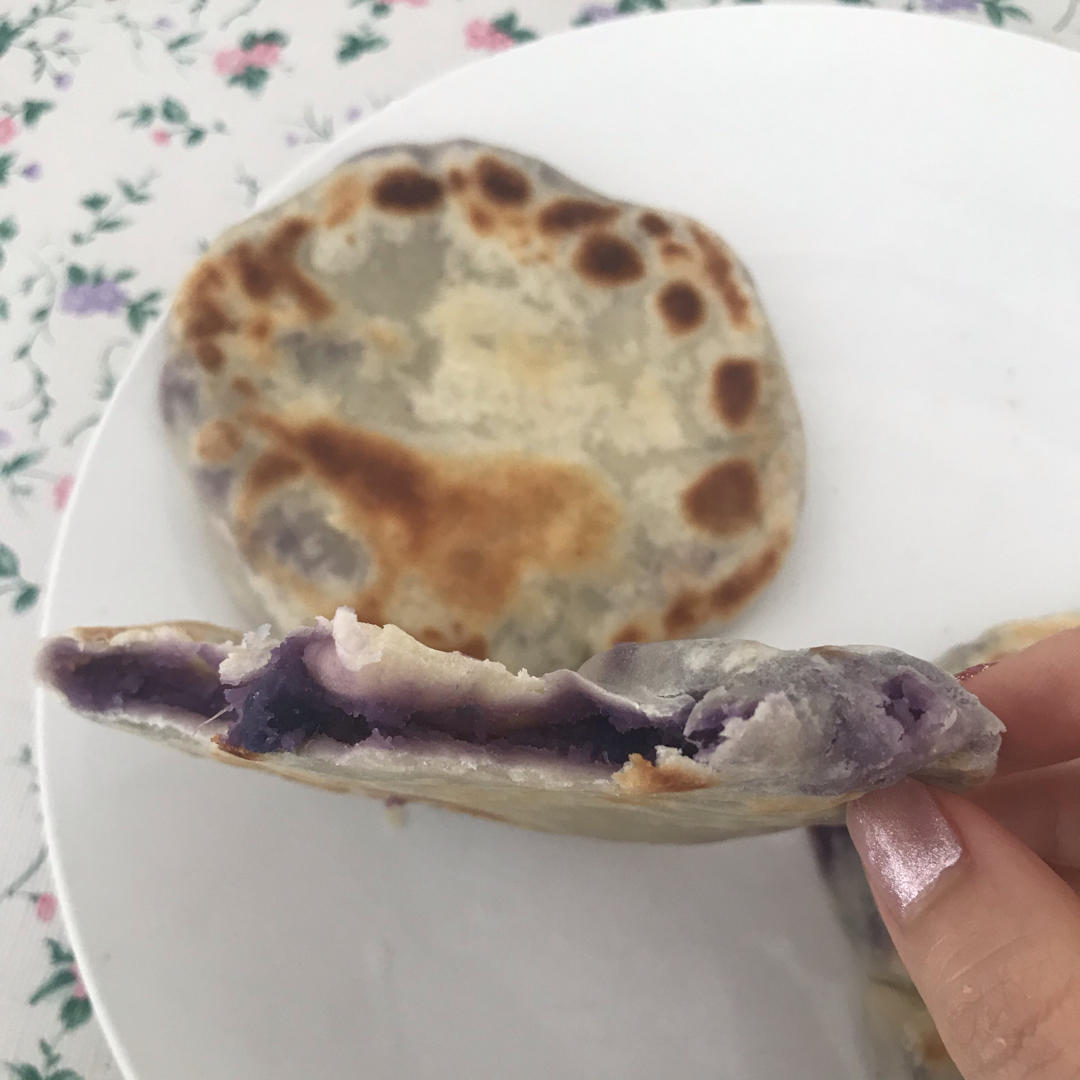牛奶紫薯饼
