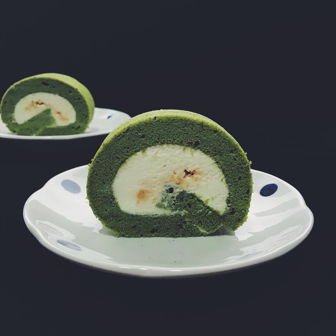 抹茶焦糖芝麻蛋糕卷