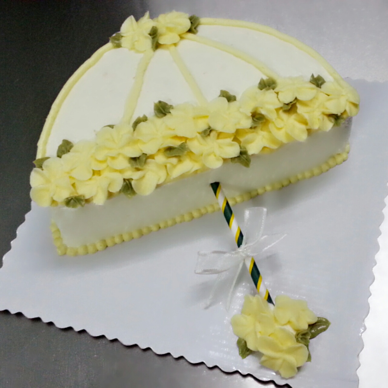 哟fish做的太阳伞奶油创意蛋糕