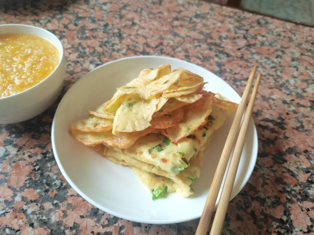 简单快手鸡蛋饼 柔软翻面不破