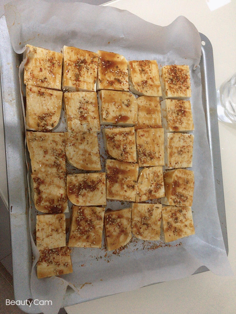 香辣孜然烤豆腐（烤箱版）