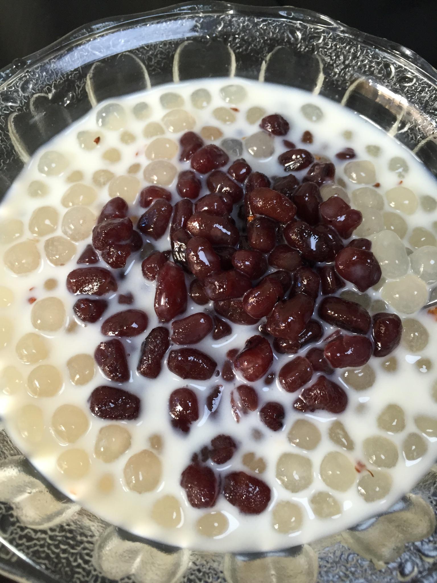 椰汁红豆西米露的做法