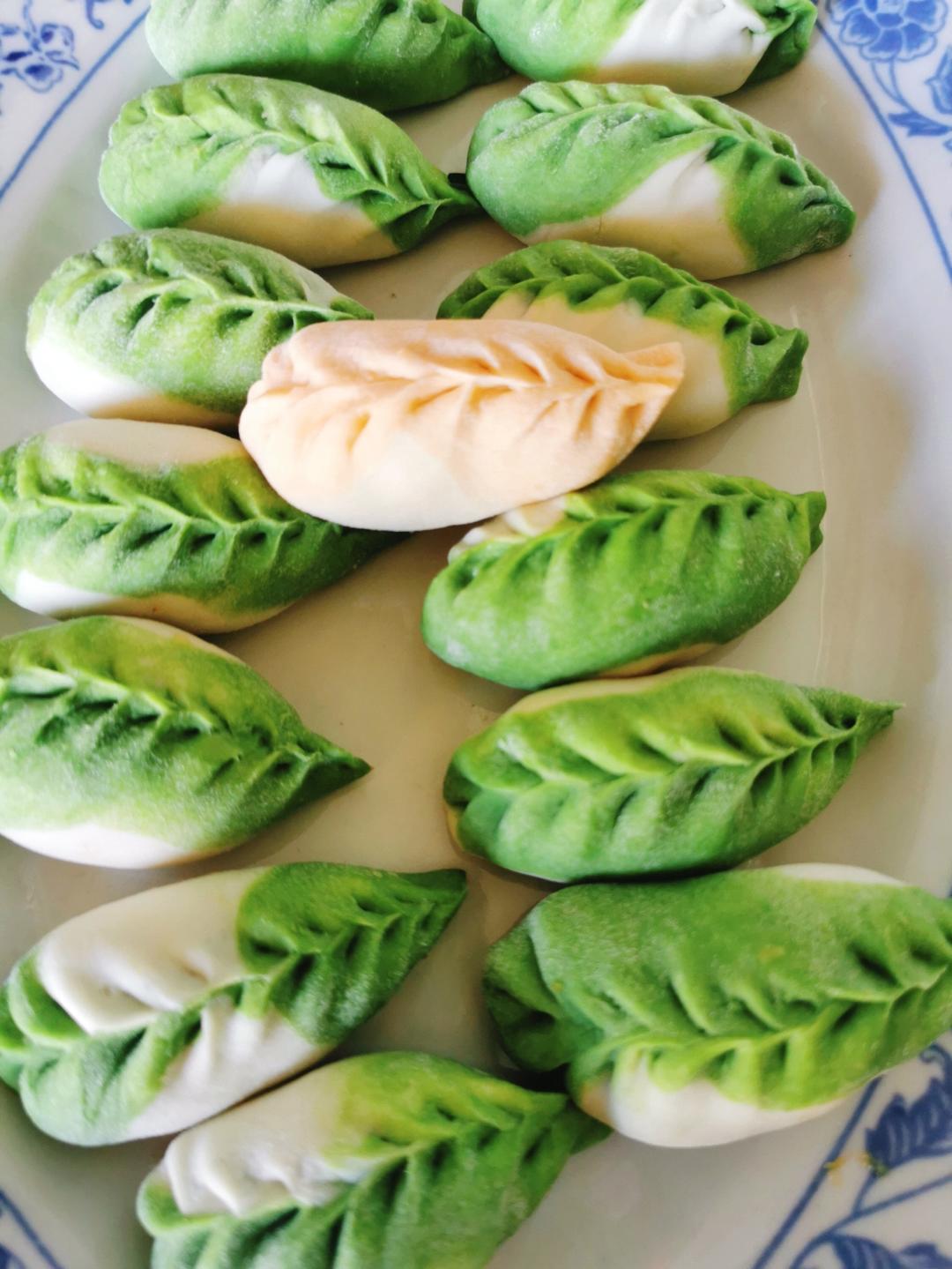 彩色果蔬水饺