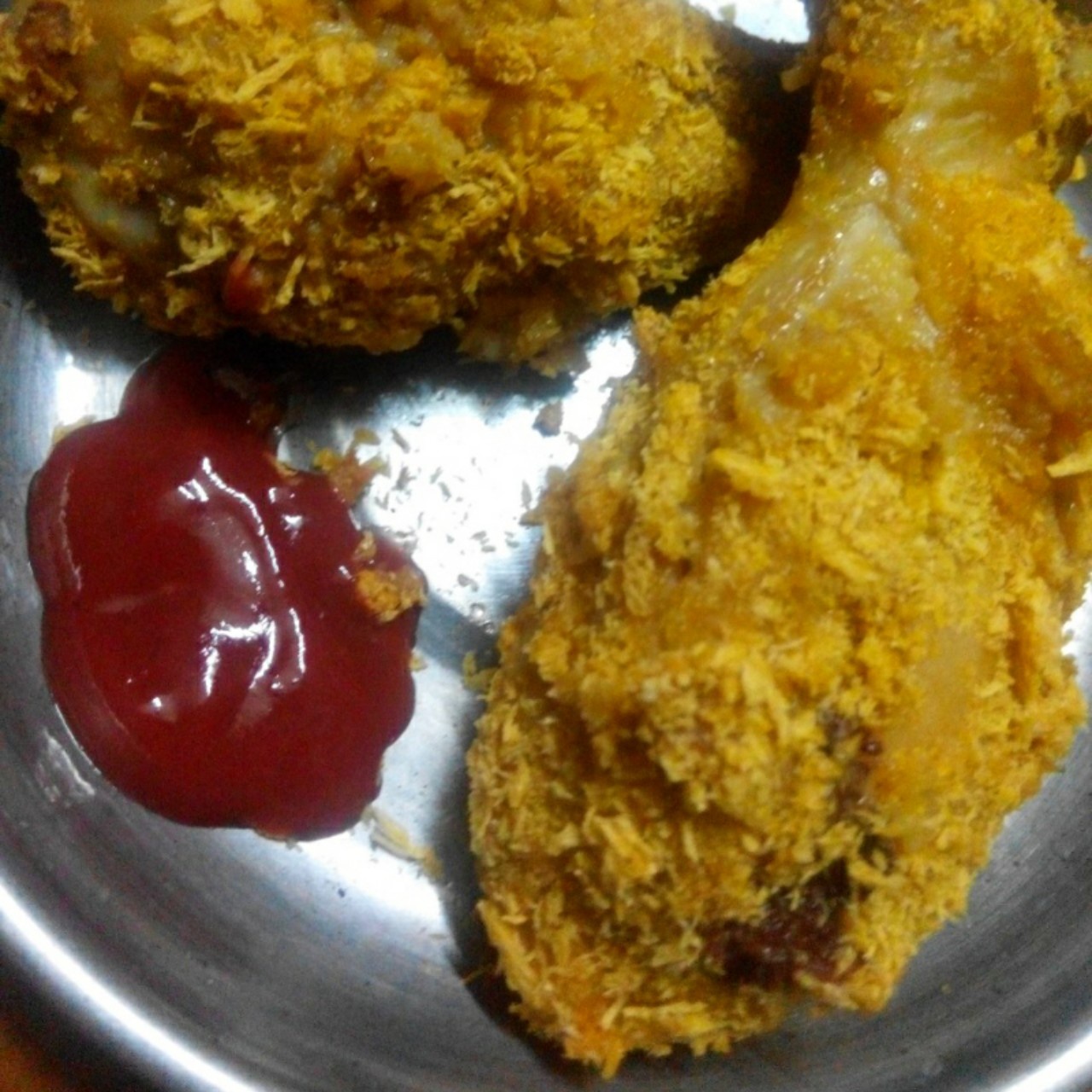 面包糠烤鸡翅
