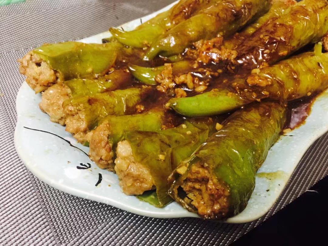 肉酿虎皮青椒