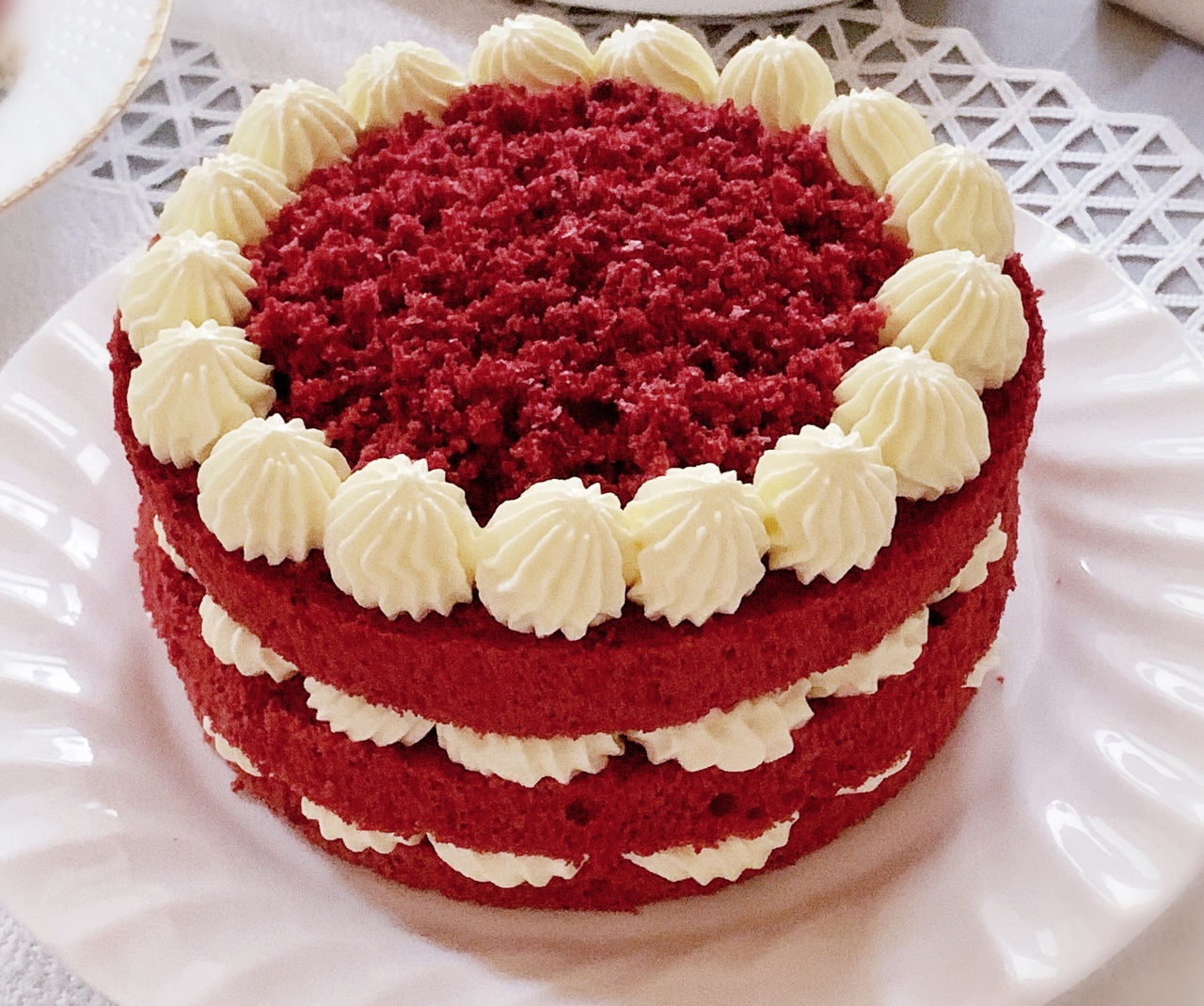红丝绒裸蛋糕的做法