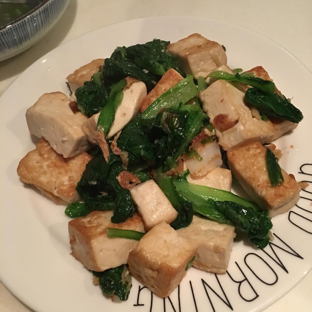 小白菜海米炖豆腐