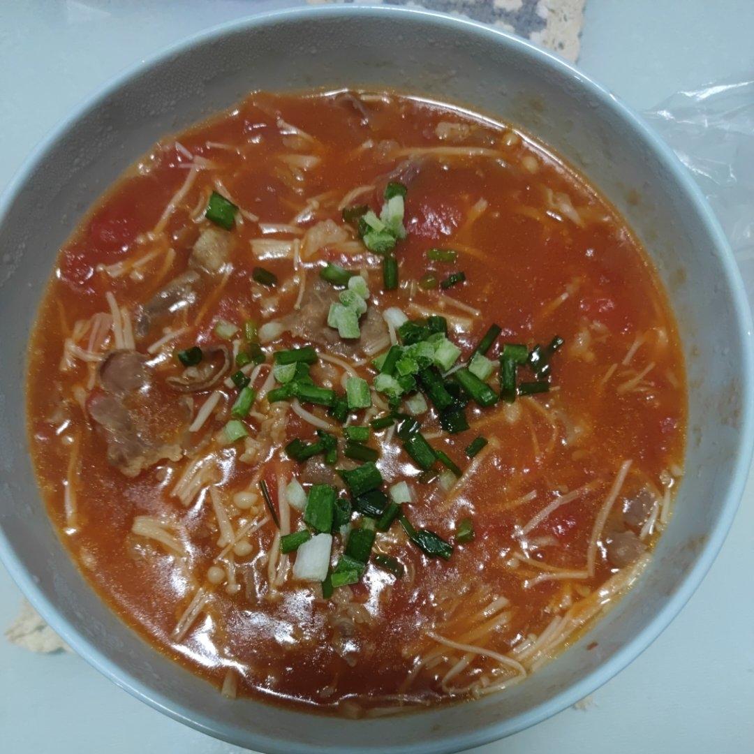 番茄肥牛金针菇
