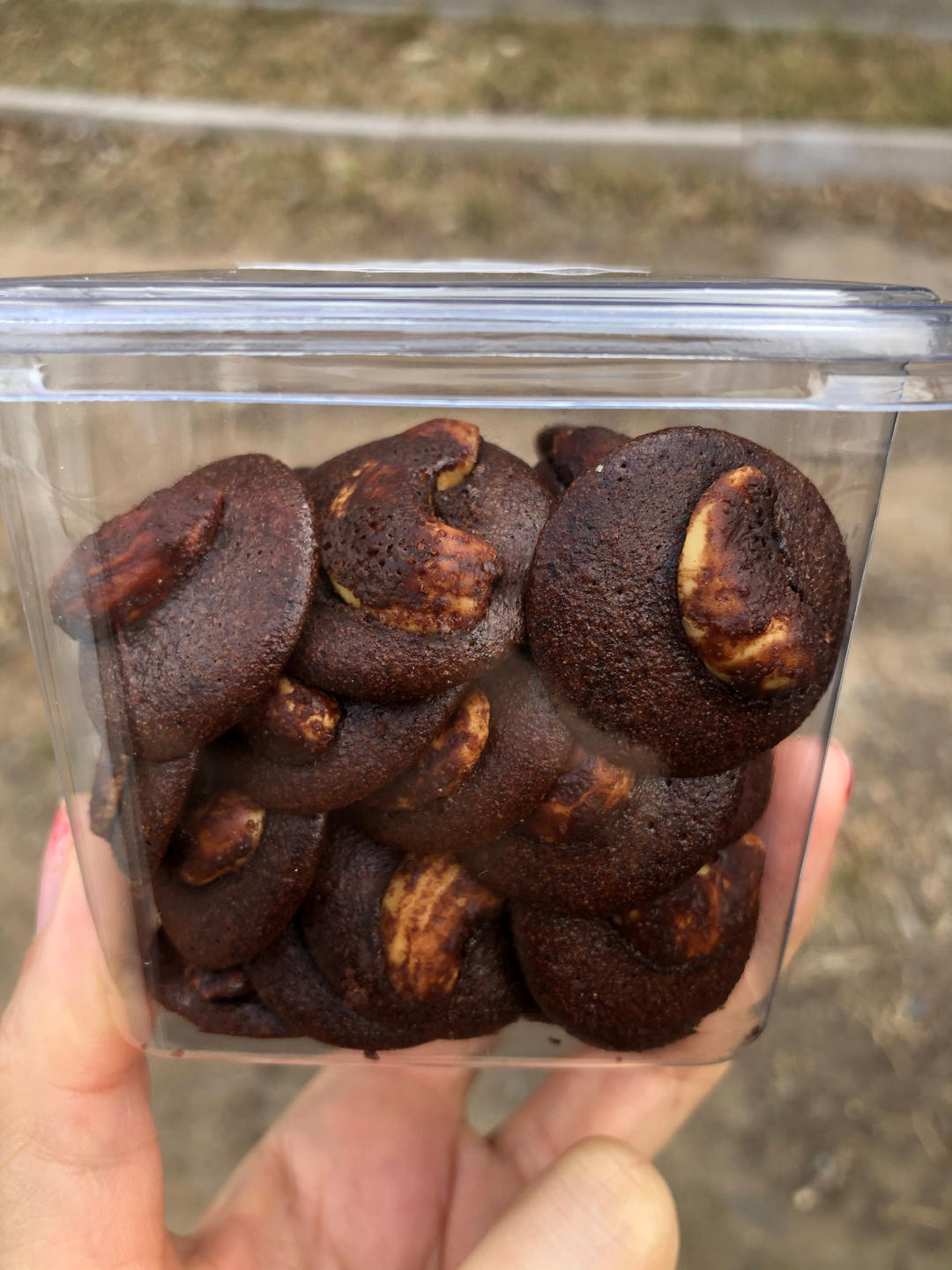 一口一个的嘎嘣脆夏威夷可可薄脆片