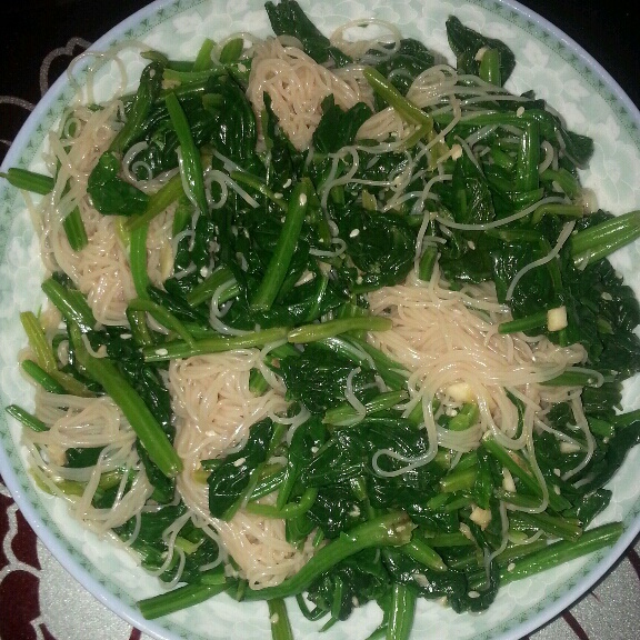 凉拌菠菜粉丝