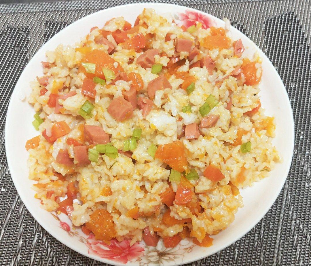 美味到不行的南瓜饭