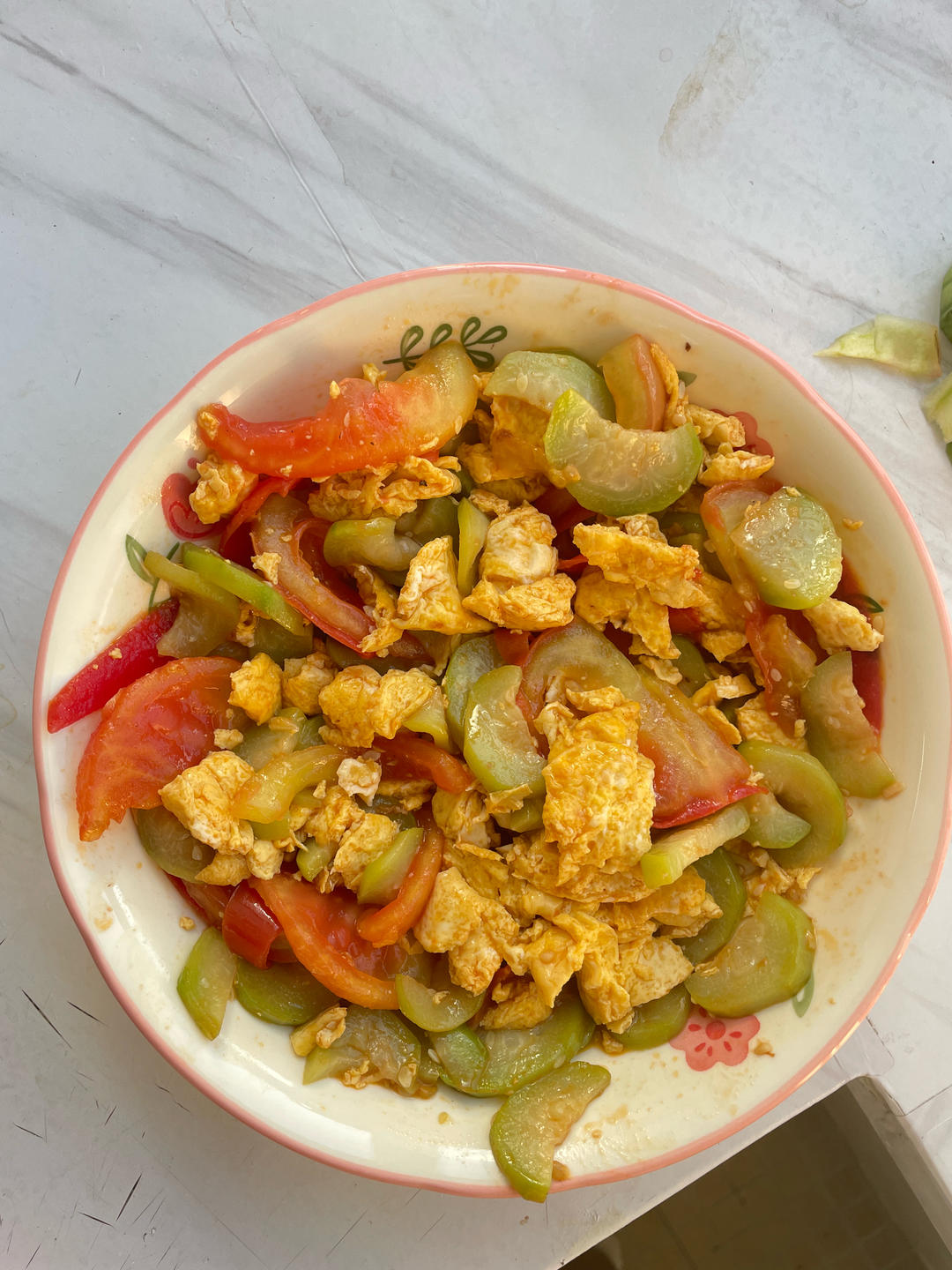 丝瓜西红柿炒蛋