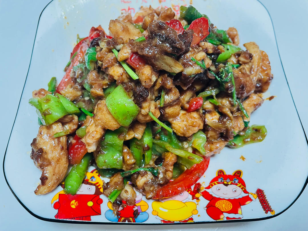 「鸡胸肉新吃法」孜然芹菜彩椒炒鸡胸肉