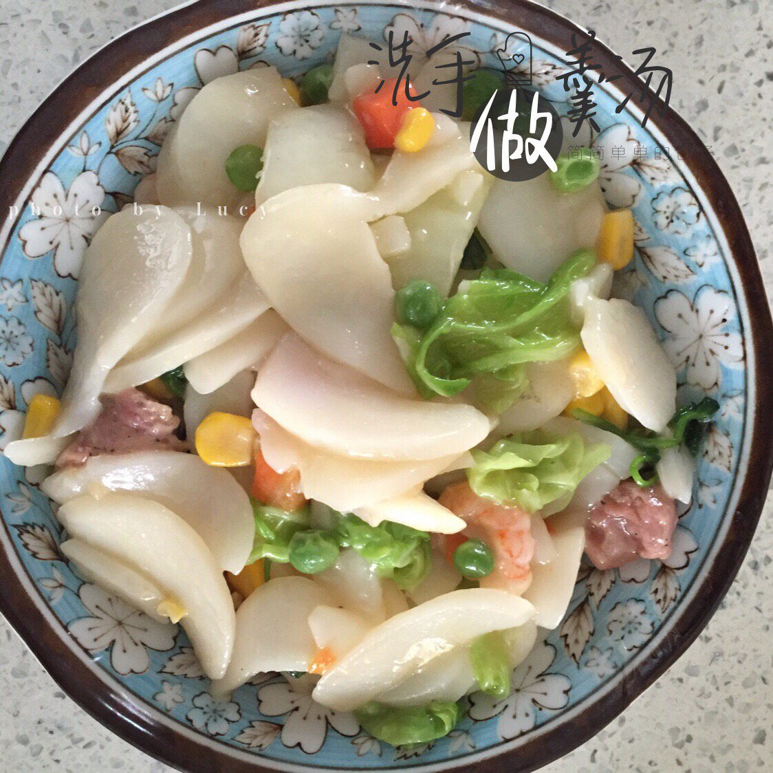 杂蔬鸡蛋炒年糕