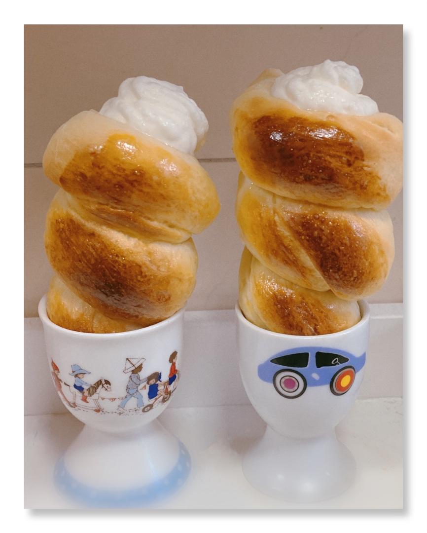 奶油螺旋面包『正好六个螺管的量』